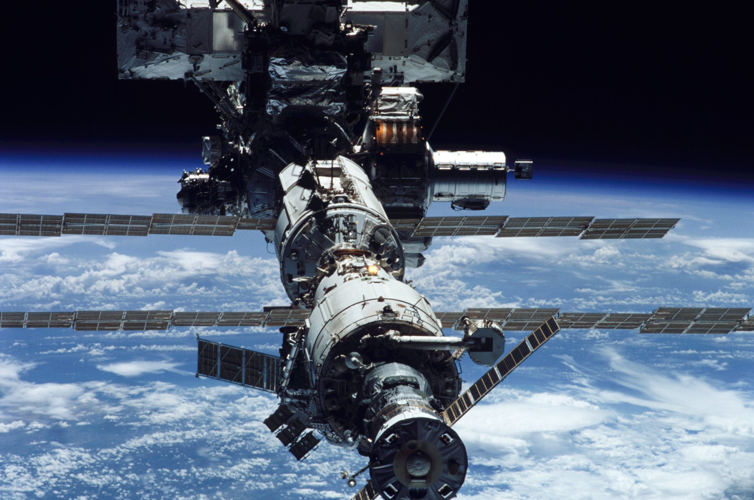 the space station is seen from the international space station
