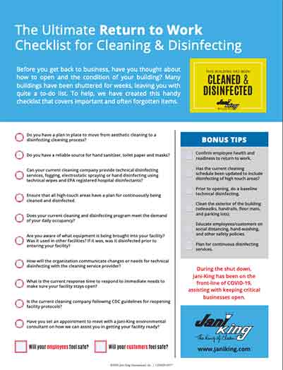 Cleaning, Sanitizing, Disinfecting: What's the Difference?